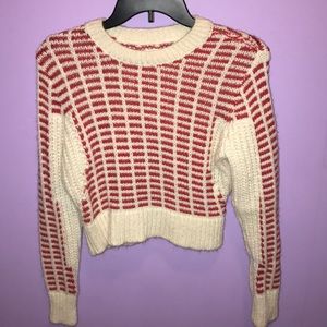 red and white sweater